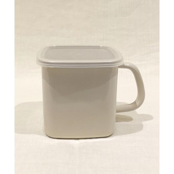 キッチン 持ち手付きストッカー角型 L グレージュ 212K限定カラー 「野田琺瑯」