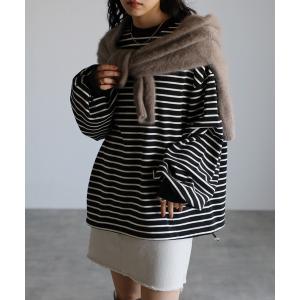 トレーナー スウェット 裏毛ボーダー裾ドロストスウェット レディース｜ZOZOTOWN Yahoo!店