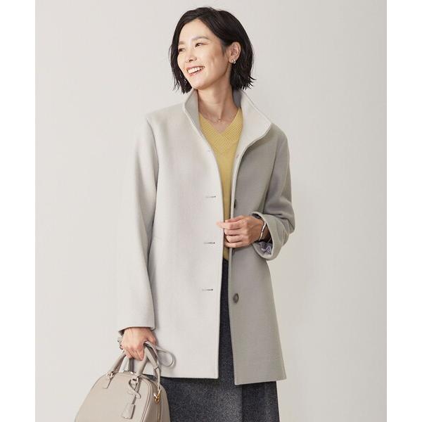 コート アウター ショートビーバー スタンドカラー コート レディース