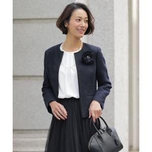 ANY（エニィ） ジャケット ノーカラージャケット ライトツイード V