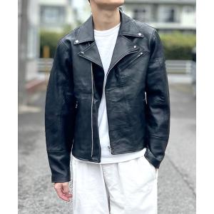 【希少・完売品】合成皮革ショート丈ダブルライダースジャケット Shoowtime 革ジャン ライダース 合成皮革ショート丈ダブル