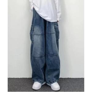 ジョニーウルフ カーゴパンツ セール】DEWEY シャーリング ワイド デニムカーゴパンツ（デニム
