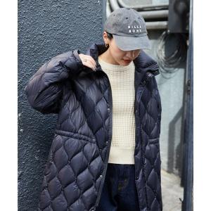 ダウン ダウンジャケット 限定展開　TAION×FREAK'S STORE/タイオン　別注 キルト スタンドカラー ロングダウン レディース