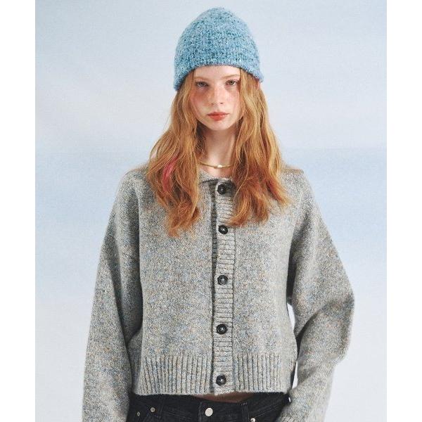 カーディガン A'GEM/9 × .kom「MAIN BOOTH/メインブース」Foggy Crop...