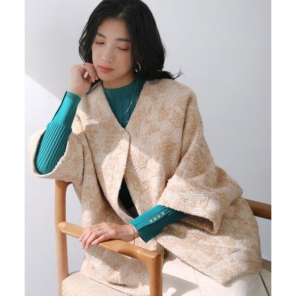 コート アウター 中綿ツイードコート レディース