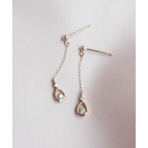 コンアフェット　PT900ダイヤモンド1粒ピアス con affetto(ファッション) ピアス PT900ダイヤモンド1粒ピアス