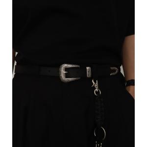 OY（オーワイ） ベルト 「OY/オーワイ」LOGO LEATHER BELT/ロゴレザー