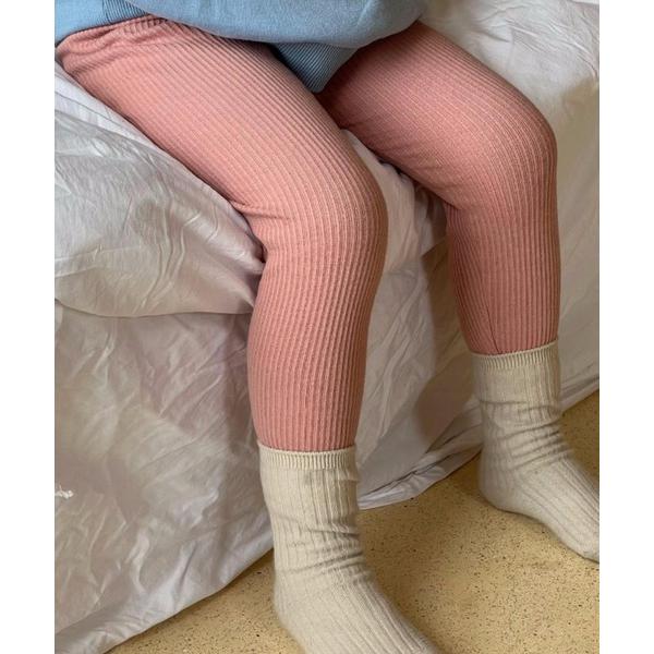 レギンス スパッツ バックレタリングリブレギンス キッズ 子供 男の子 女の子