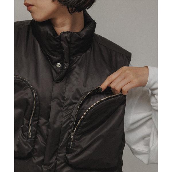 ダウンベスト ベスト 「OUTER」WSIZE PADDED VEST UNISEX レディース メ...