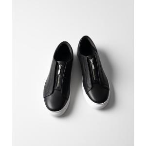 スニーカー ESTNATION / フロントジップレザースニーカー メンズ