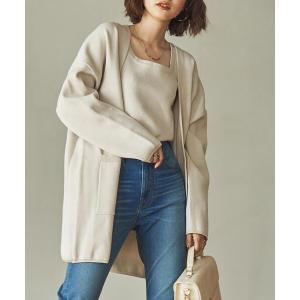 カーディガン ミラノリブミドルカーディガン レディース