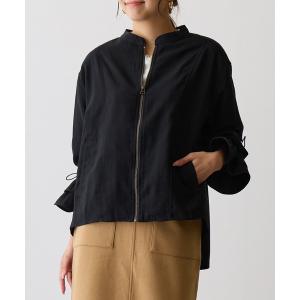 カーディガン フリルスリーブブルゾン レディース