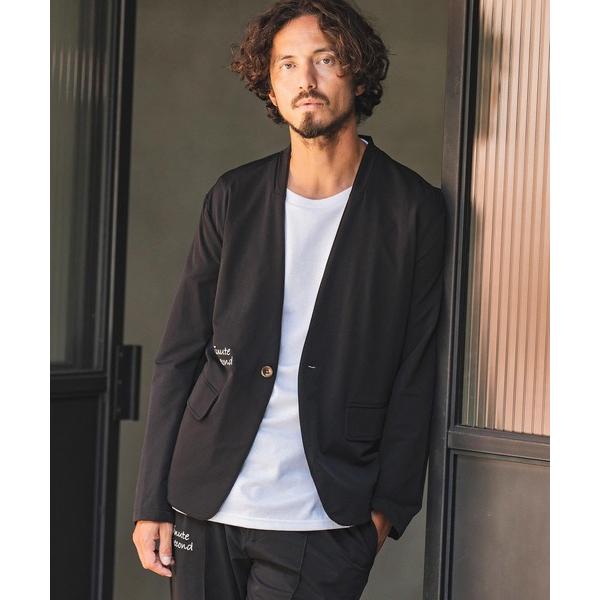 ジャケット ノーカラージャケット mj9559- no-collar backpile jacket...