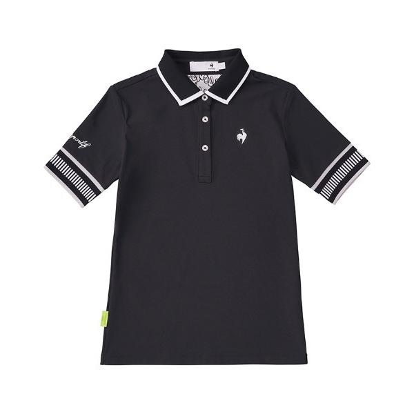 レディース 「le coq sportif GOLF」 半袖ポロシャツ M ブラック