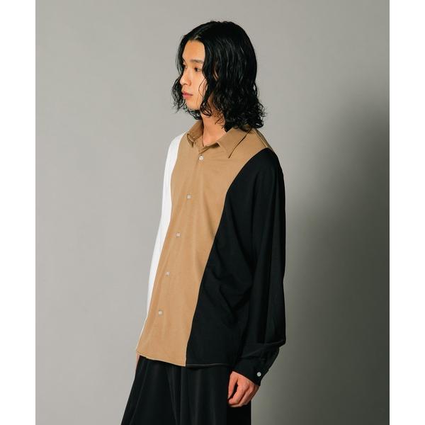シャツ 「UNIIT/ユニット」縦切り替えドルマンスリーブシャツ　ビッグシルエット　韓国モード　クレ...