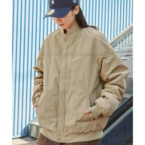 ナイロンジャケット 「retock's」ビッグシルエット 撥水ナイロンダービージャケット/裏中綿キルティング メンズ レディース