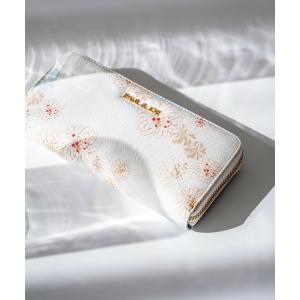財布 PAUL ＆ JOE ACCESSOIRES (ポール＆ジョーアクセソワ)ラウンドファスナー長財布 PJA-W971 クリザンテーム総柄 ラメ