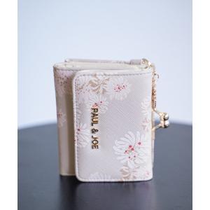 財布 PAUL ＆ JOE ACCESSOIRES (ポール＆ジョーアクセソワ)口金ミニ財布 三つ折り PJA-W972 クリザンテーム総柄 ラメ レ