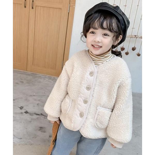 ノーカラージャケット アウター 「 Bambin / ボンバン 」 ボア ノーカラー ジャケット /...