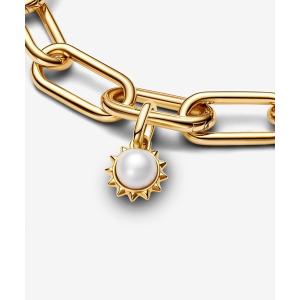 PANDORA（パンドラ） チャーム ブルー 桜 ゴールド ダングル チャーム