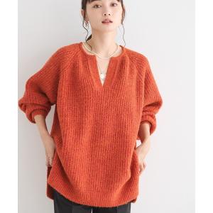 ニット ミックスヤーンカフタンニットプルオーバー