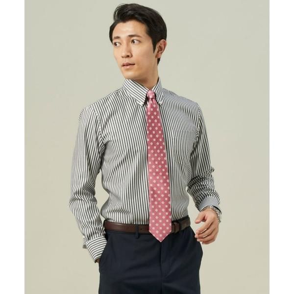 フォーマル シャツ 超形態安定ノーアイロン ボタンダウン 長袖ビジネスシャツ メンズ