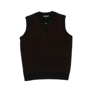 ベスト ジレ キーネックジップ ニットベスト メンズ