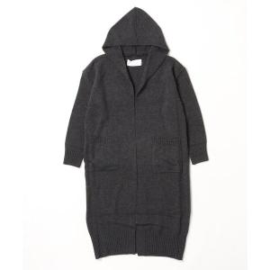 カシミヤ ロング ニットカーディガン パーカー フード 上質 黒 カシミヤ100 カシミヤ ロング ニットカーディガン パーカー フード 上質 黒