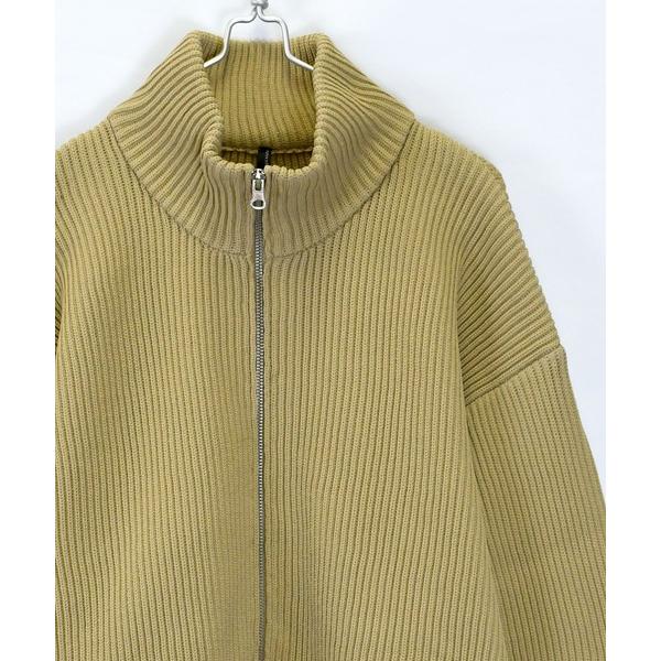 カーディガン 畦編みドライバーニット「IR」 オーバーサイズ メンズ レディース メンズ