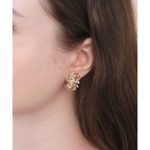 イヤリング メタルフラワー フープイヤリング レディースの買取情報