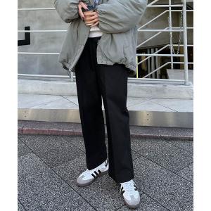 パンツ チノパン ハイウエストセンタープレスチノロングパンツ