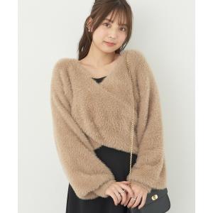 ニット セーター ファークロスニットプルオーバー レディース