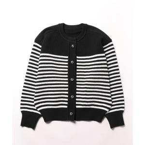 カーディガン BIGボタンメッシュカノコカーディガン -手洗い可- レディース