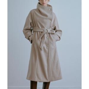 ステンカラーコート コート 「2way」ネックロングコート レディース