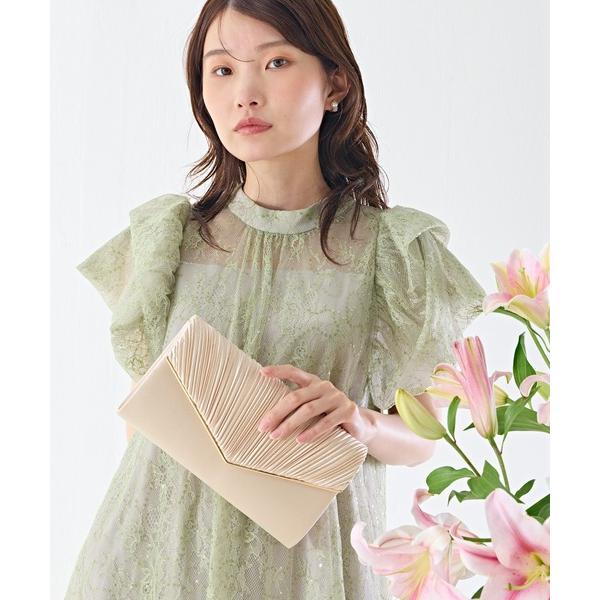 クラッチバッグ パーティーバッグ メタル プリーツ 2WAY クラッチ バック パーティー 結婚式 ...