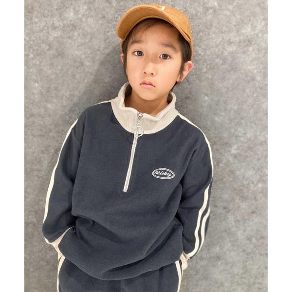 トレーナー  フリース　ハーフZIP　BIGスウェット キッズ 子供服 男の子 女の子