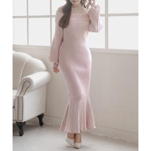 Ambre Neige（アンブルネージュ） ワンピース off shoulder ribbon