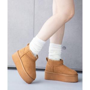 ブーツ 厚底ムートンブーツ レディース