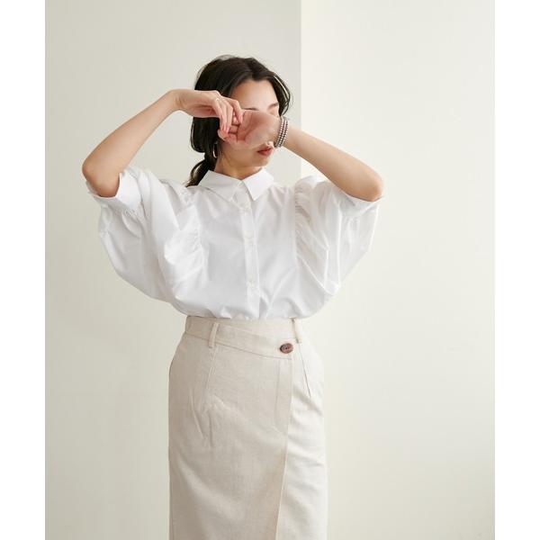 レディース 「natural couture」 半袖シャツ FREE ホワイト