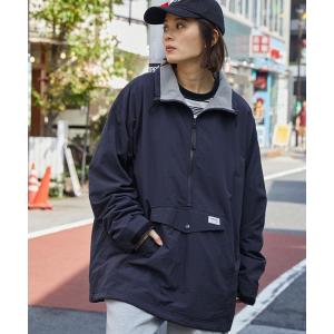 ブルゾン アウター 「retock's」裏フリース ハーフジップ ビッグシルエット ナイロンアノラックスタンドブルゾン メンズ レディース