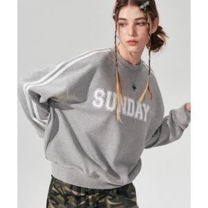 notch. トレーナー スウェット 裏起毛箔プリントスウェット レディース