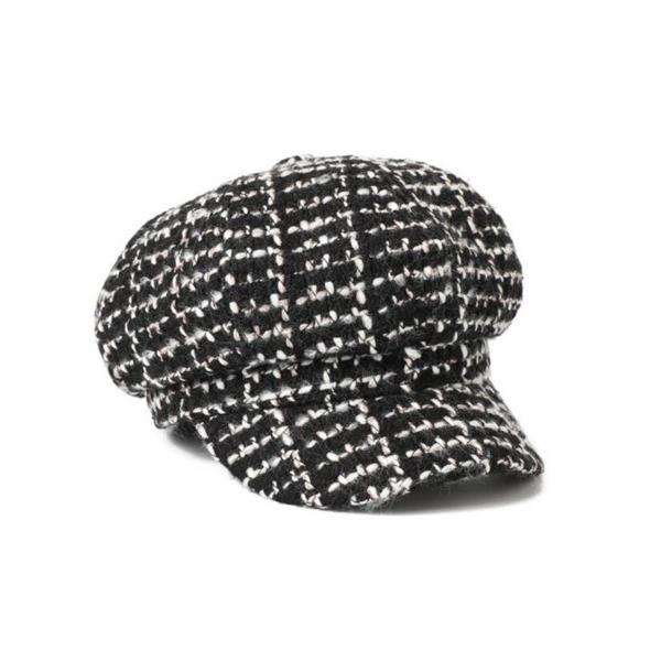 帽子 ベレー帽 ツイードキャスケットキャップ レディース