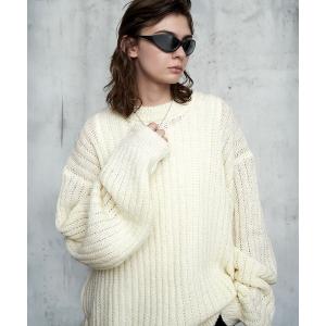 セーター ニット モヘアライクローゲージビッグクルーネックプルオーバーニット「ENDER PRODUCTS/エンダープロダクツ」 メンズ レディース