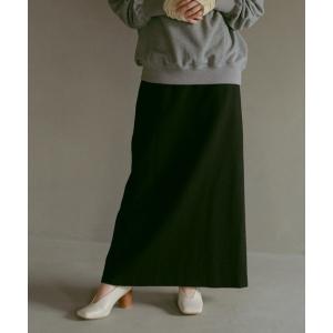 スカート ハイウエストウールロングスカート