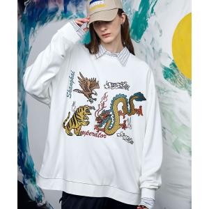 トレーナー スウェット スーベニア刺繍 ビッグシルエットポンチスウェット「ENDER PRODUCTS/エンダープロダクツ」 メンズ レディース