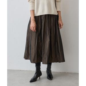スカート 「BEARDSLEY」タフタギャザースカート レディース