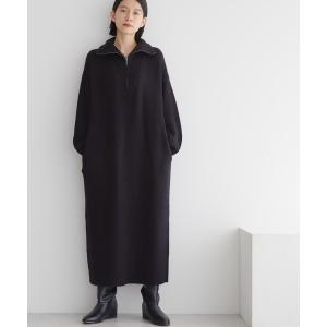 ワンピース ハーフZIPニットワンピース レディース