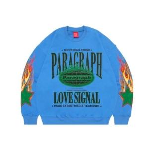 メンズ スウェット A'GEM/9 × .kom「paragraph/パラグラフ」LOVE SIGNAL CREW/ラブシグナル スウェットシャツ｜zozo