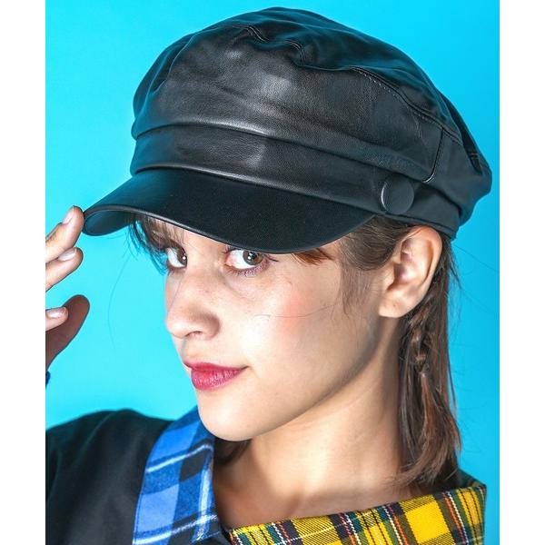 キャップ 帽子 レディース an meets zakka レザーマリンキャップ レディース メンズ