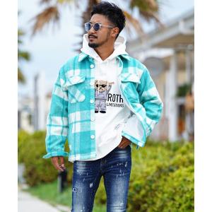 A BATHING APE◇ピーコート/L/ウール/GRY/チェック : セカンド